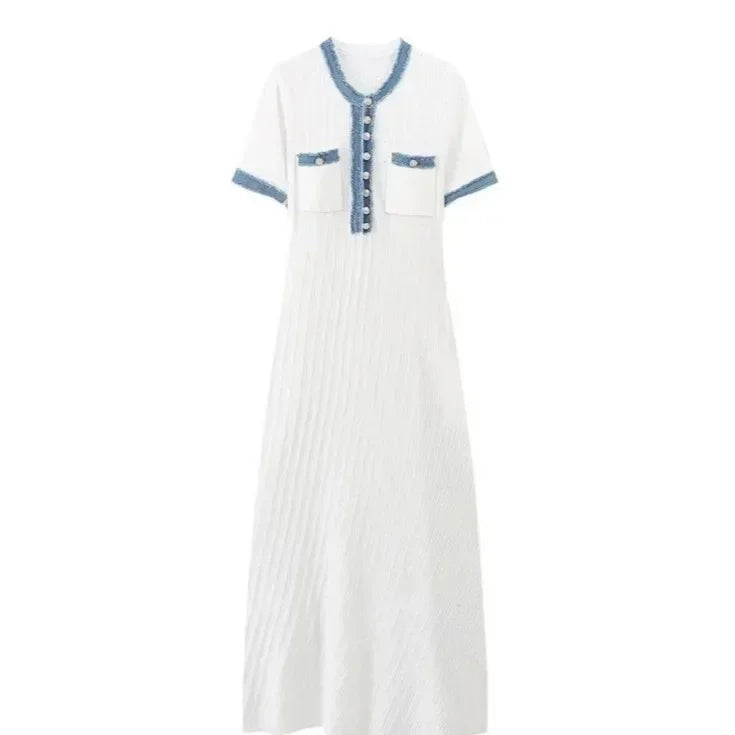 Robe Blanche en Jean chez ma-robe-jean.com