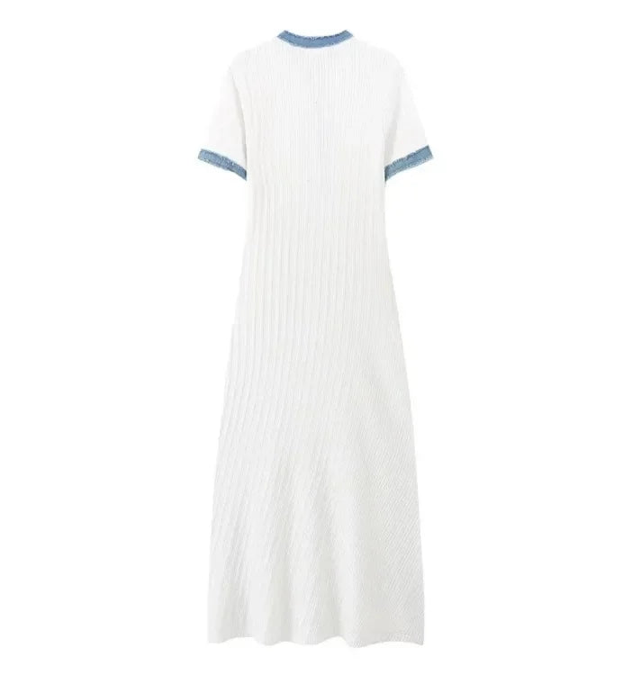 Robe Blanche en Jean chez ma-robe-jean.com