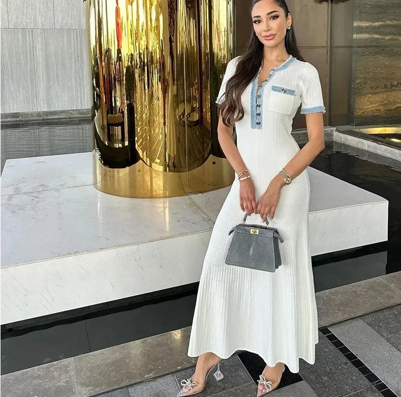 Robe Blanche en Jean chez ma-robe-jean.com
