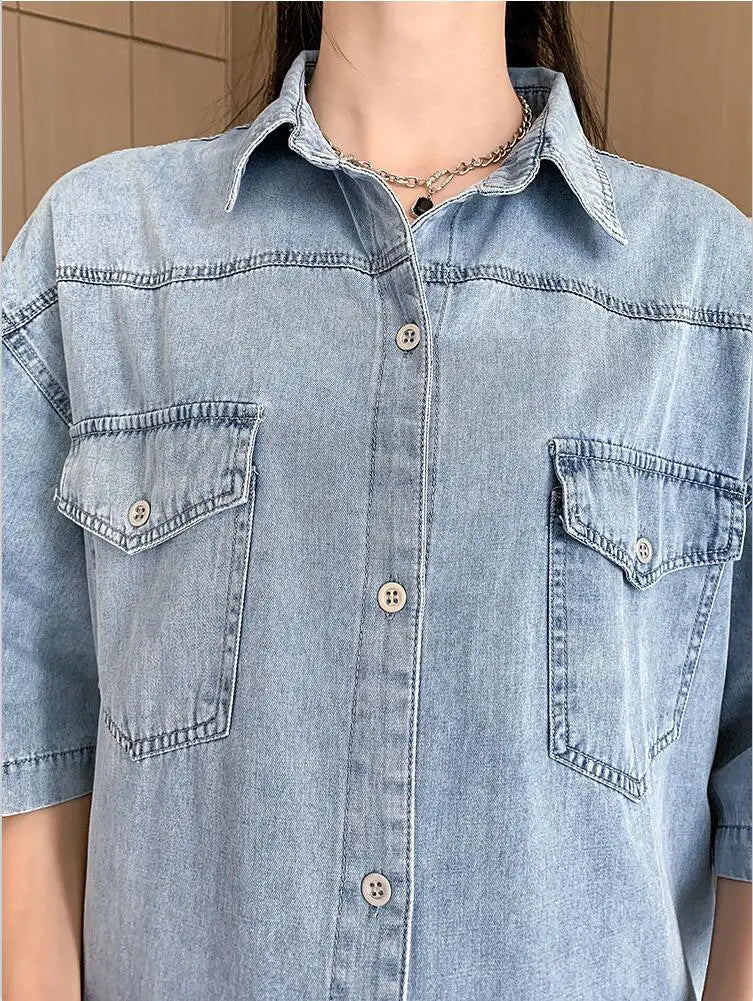 Robe en Jean Grossesse chez ma-robe-jean.com