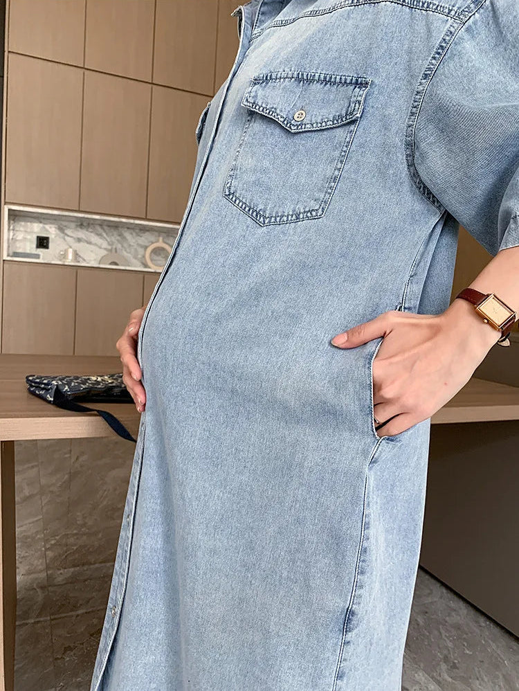 Robe en Jean Grossesse chez ma-robe-jean.com
