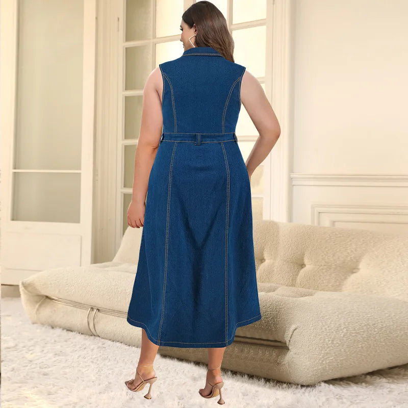 Robe en Jean Grande Taille chez ma-robe-jean.com