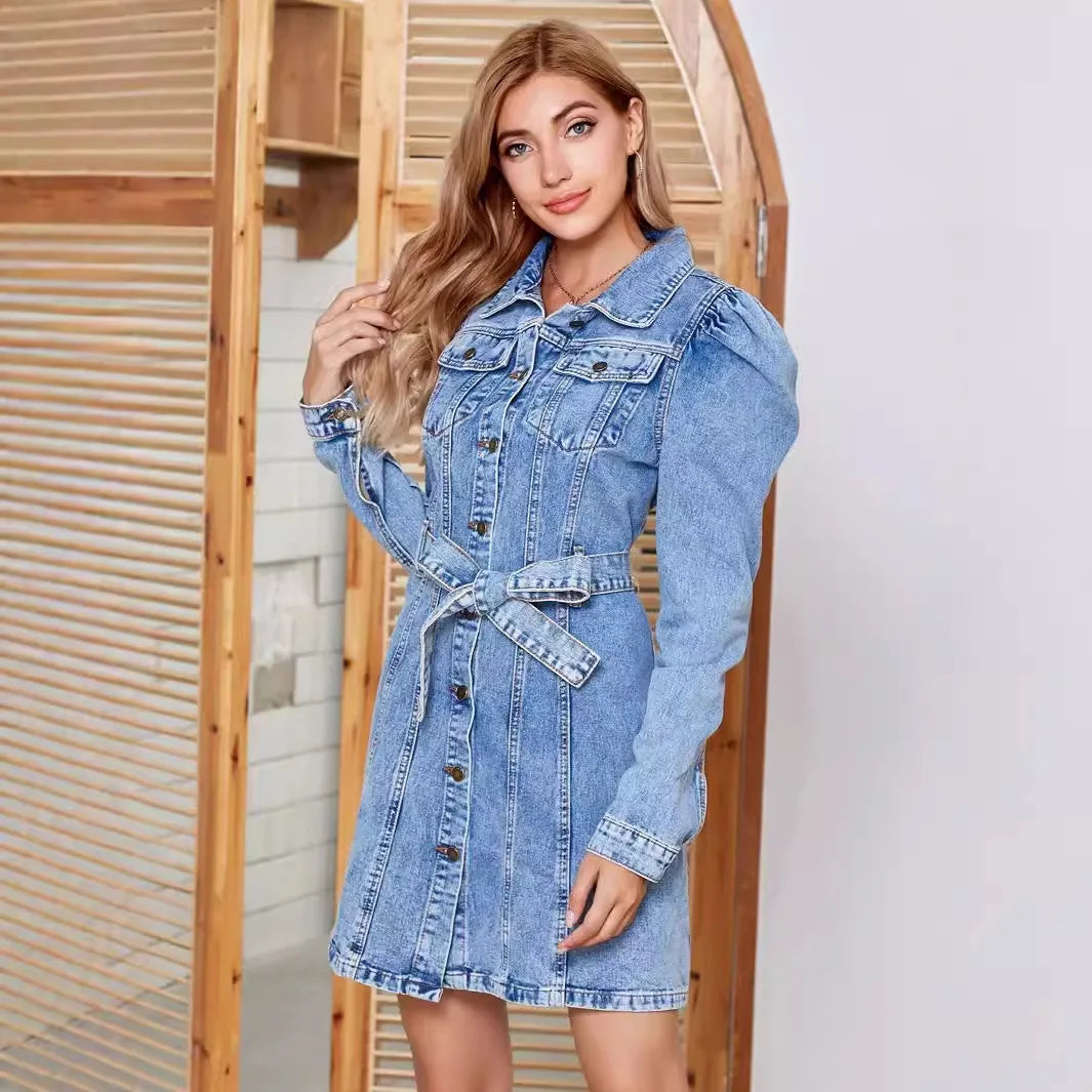 Robe en Jean Cintrée chez ma-robe-jean.com