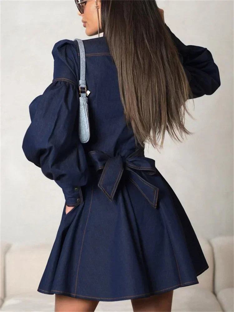 Robe en Jean Bleu Foncé chez ma-robe-jean.com