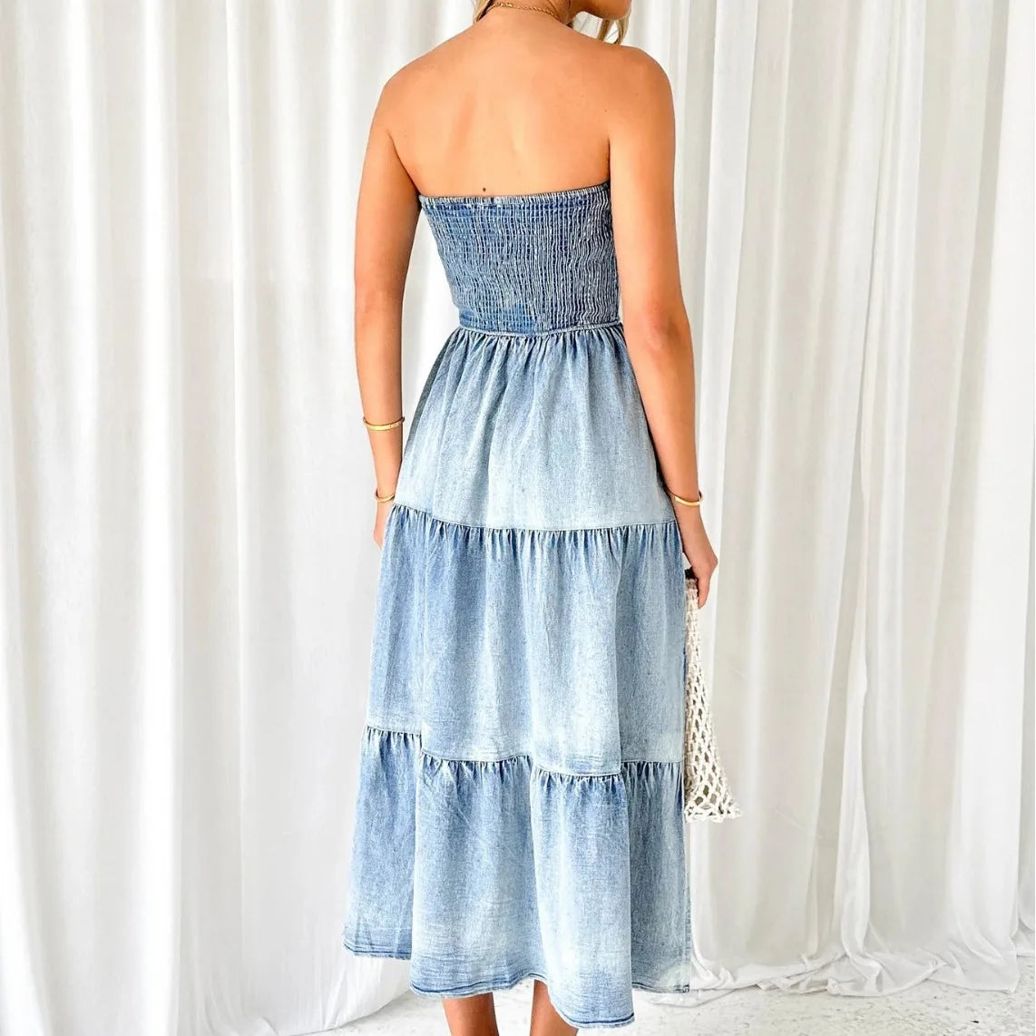 Robe Bustier en Jean chez ma-robe-jean.com