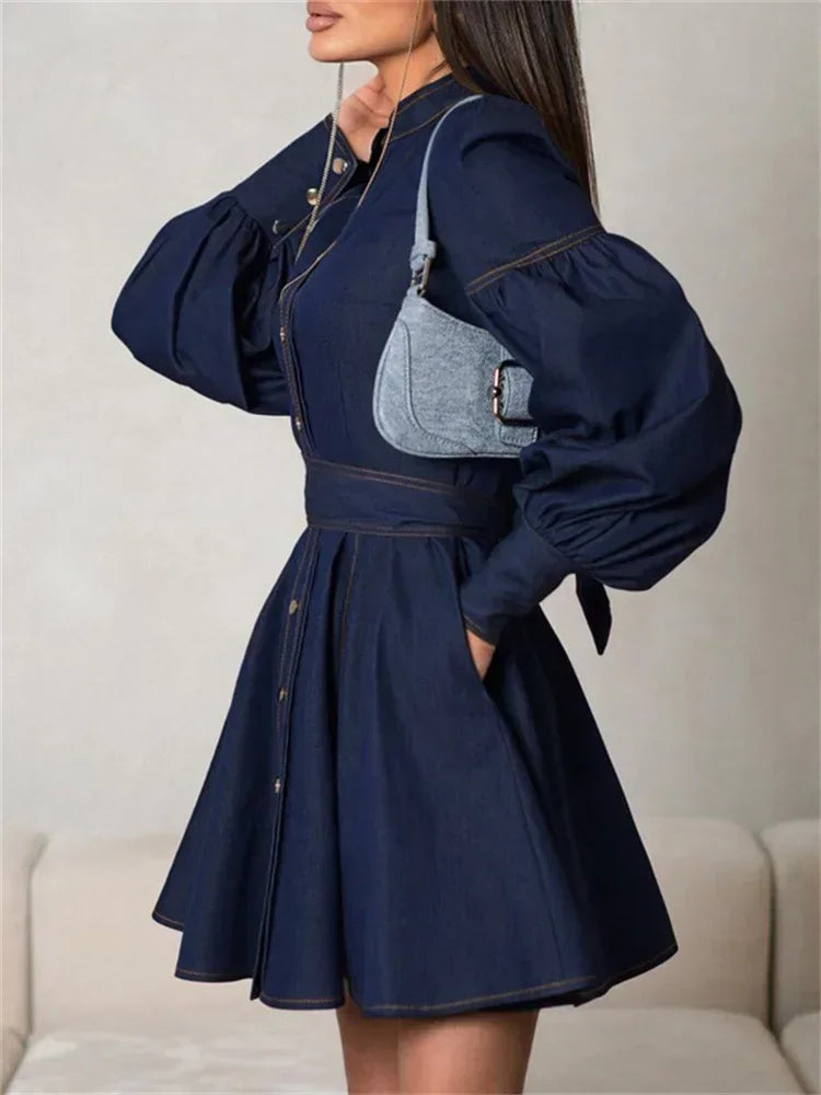 Robe en Jean Bleu Foncé chez ma-robe-jean.com