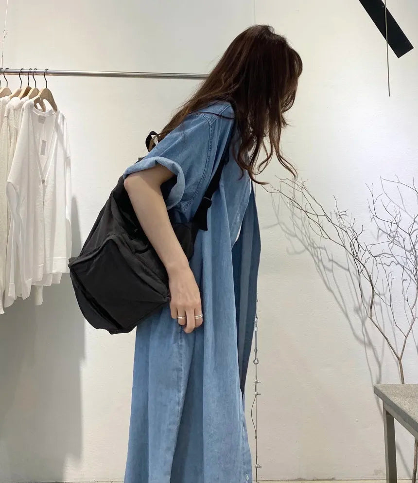 Robe en Jean Manche Courte chez ma-robe-jean.com