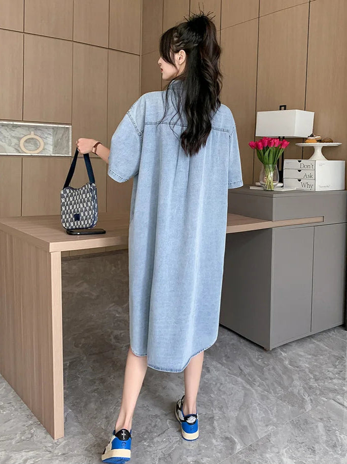 Robe en Jean Grossesse chez ma-robe-jean.com