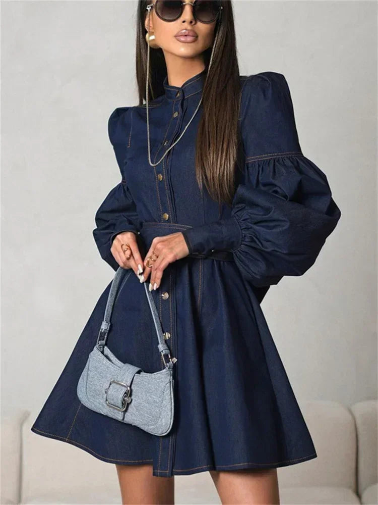 Robe en Jean Bleu Foncé chez ma-robe-jean.com