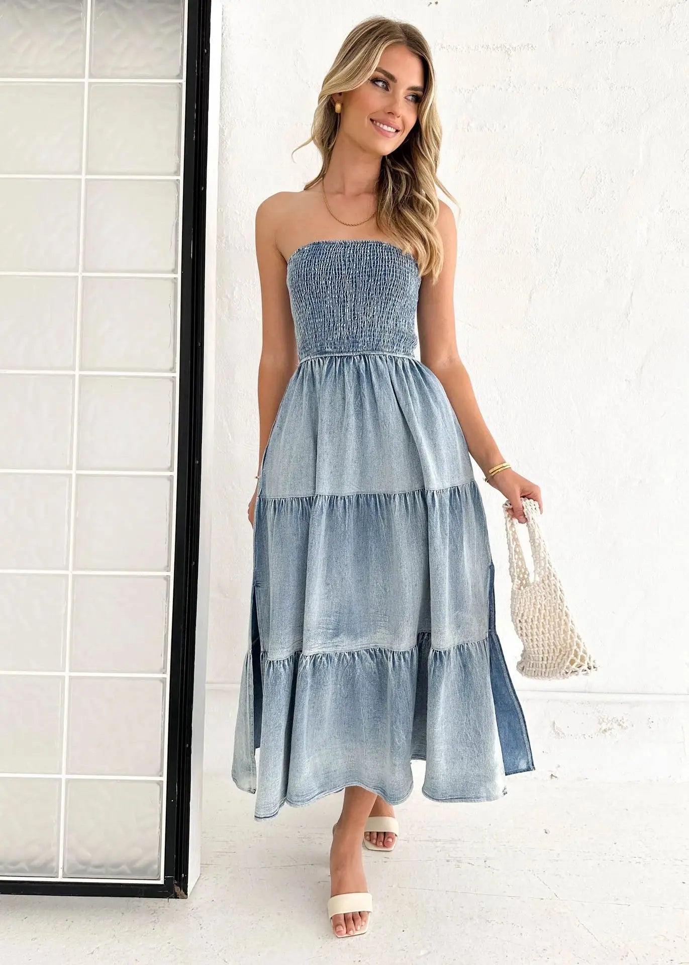 Robe Bustier en Jean chez ma-robe-jean.com