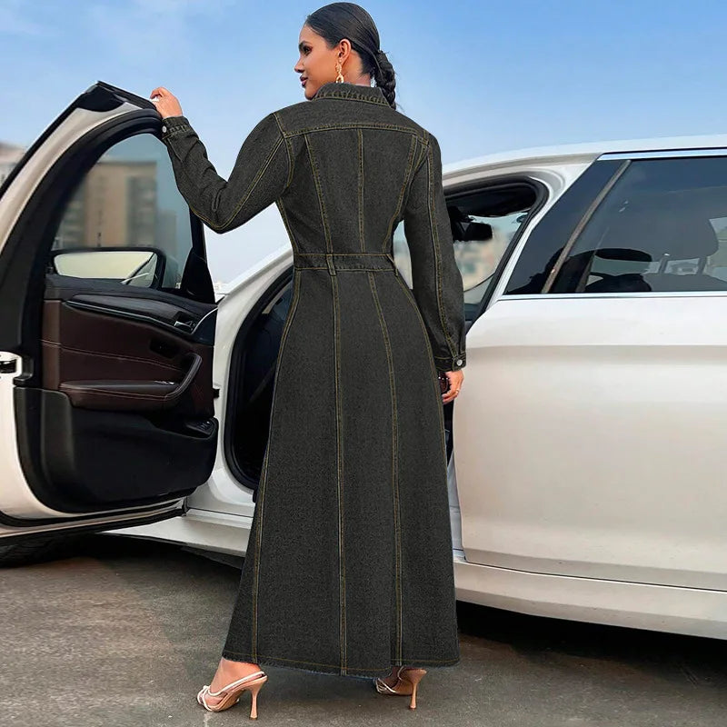 Robe Chemise en Jean Longue chez ma-robe-jean.com