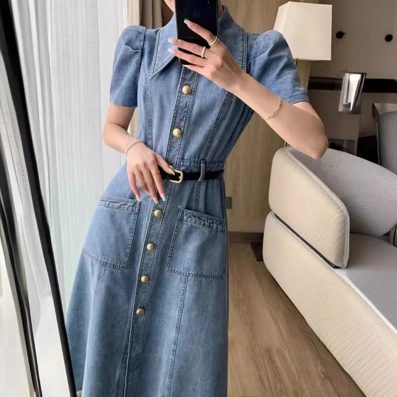 Robe Trapeze en Jean chez ma-robe-jean.com