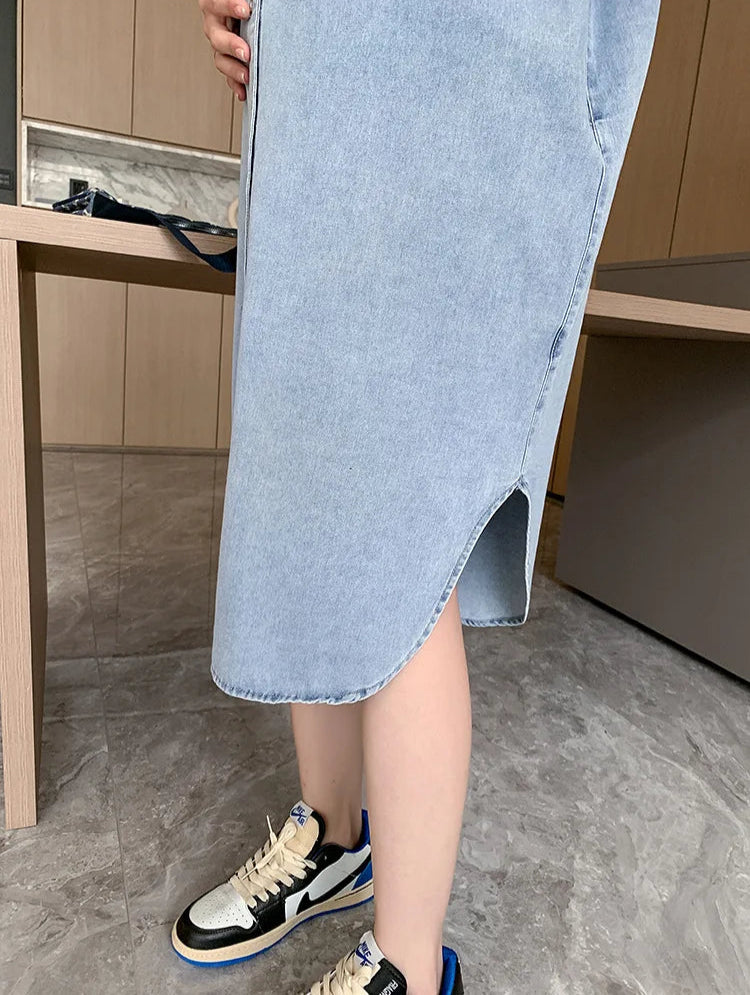 Robe en Jean Grossesse chez ma-robe-jean.com