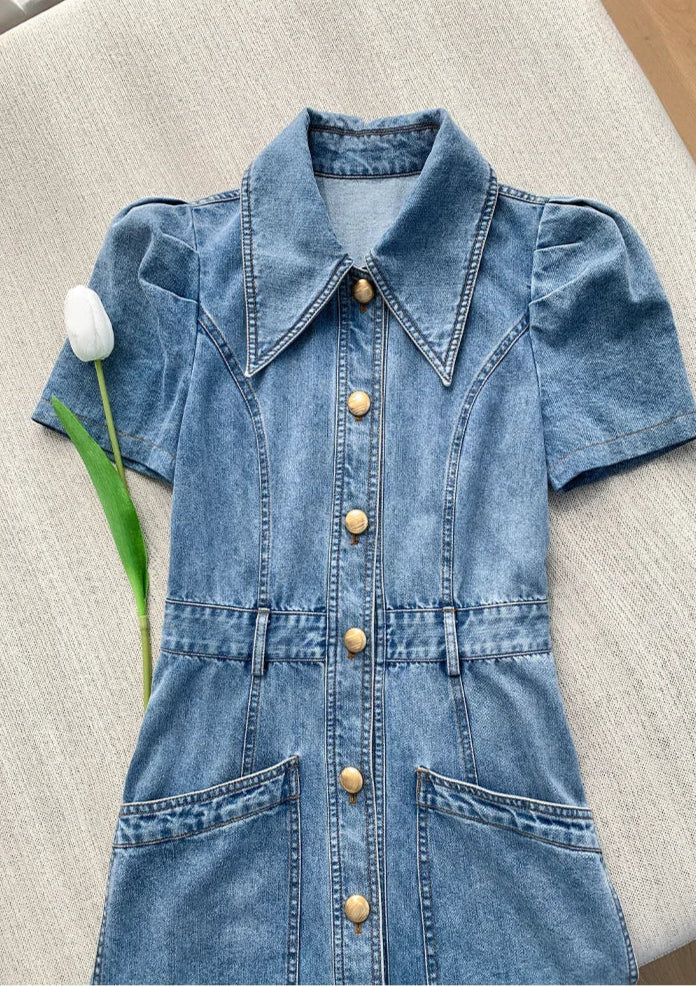 Robe Trapeze en Jean chez ma-robe-jean.com