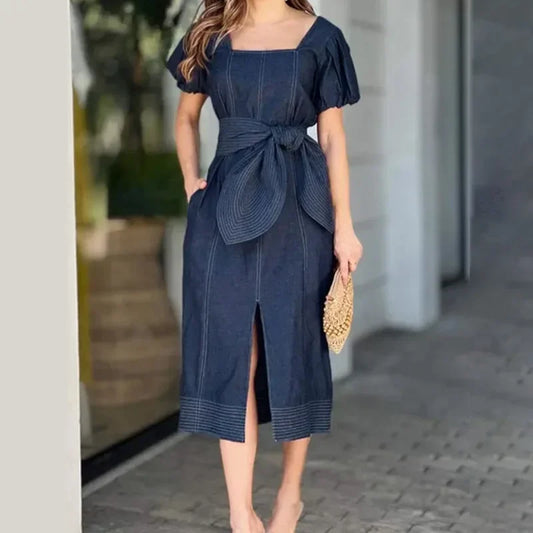 Robe de Mariée en Jean Dark Blue chez ma-robe-jean.com