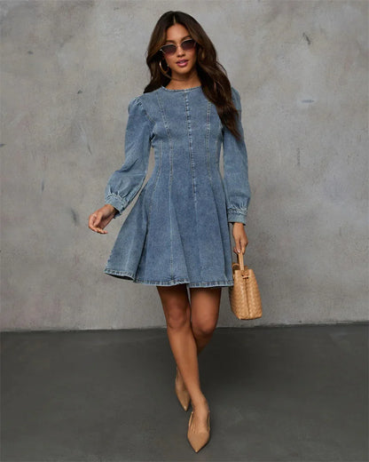 Robe en Jean Manche Longue chez ma-robe-jean.com
