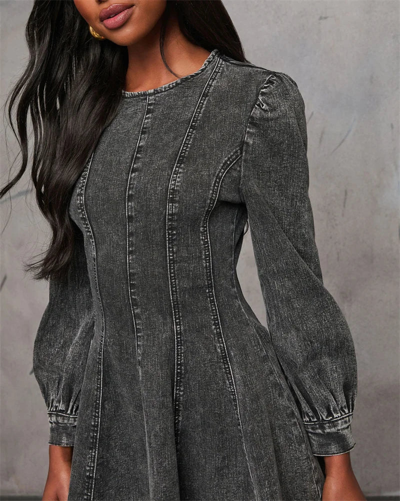Robe en Jean Manche Longue chez ma-robe-jean.com
