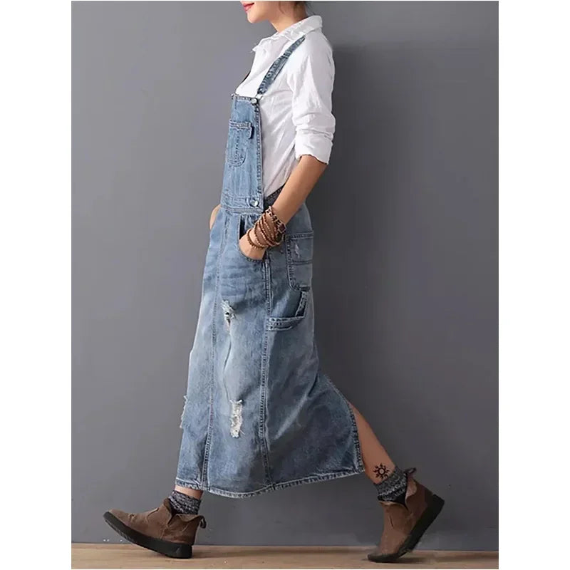 Robe Salopette en Jean chez ma-robe-jean.com
