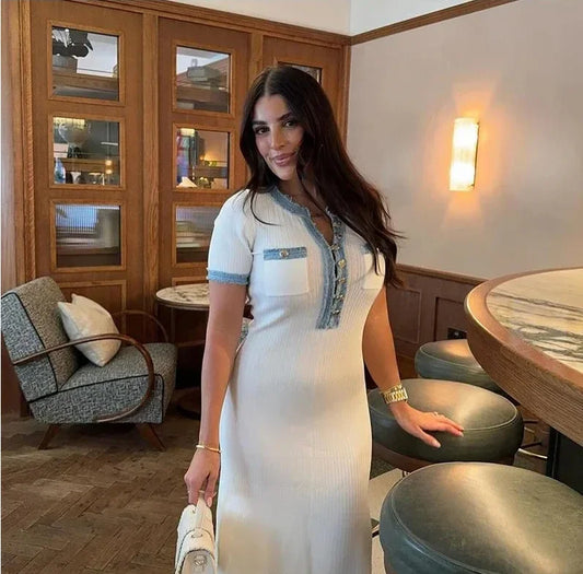 Robe Blanche en Jean White chez ma-robe-jean.com