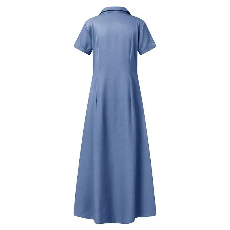 Robe Longue en Jean Fluide chez ma-robe-jean.com