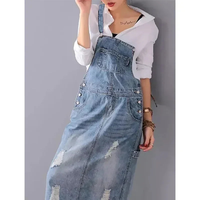 Robe Salopette en Jean chez ma-robe-jean.com