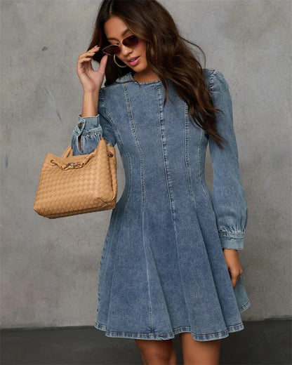 Robe en Jean Manche Longue chez ma-robe-jean.com
