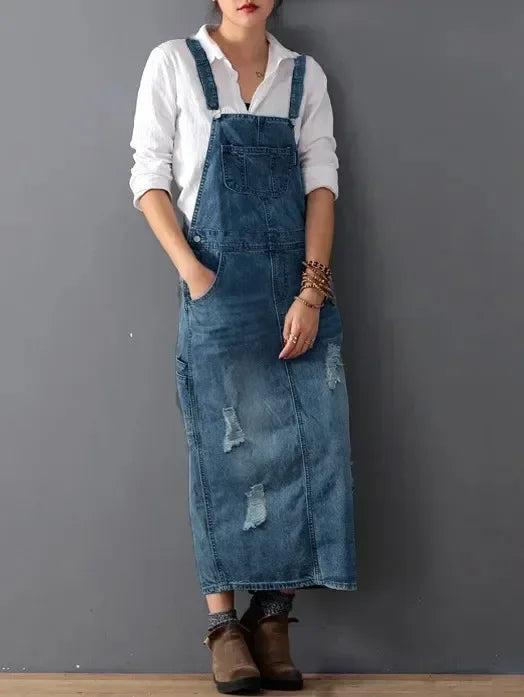 Robe Salopette en Jean chez ma-robe-jean.com